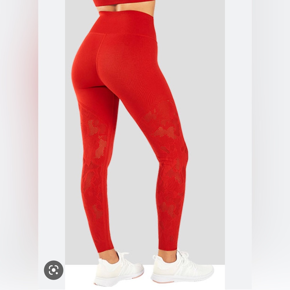 Red Fabletics leggings